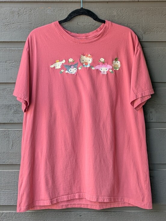Hello Kitty Tops - Sanrio Hello Kitty and Friends Embroidered Short Sleeve T-Shirt Size 2X